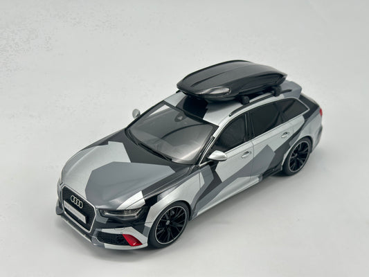 GT Spirit 1/18 Audi RS6 Snow Camouflage Simulation Car Model Ornaments GT794