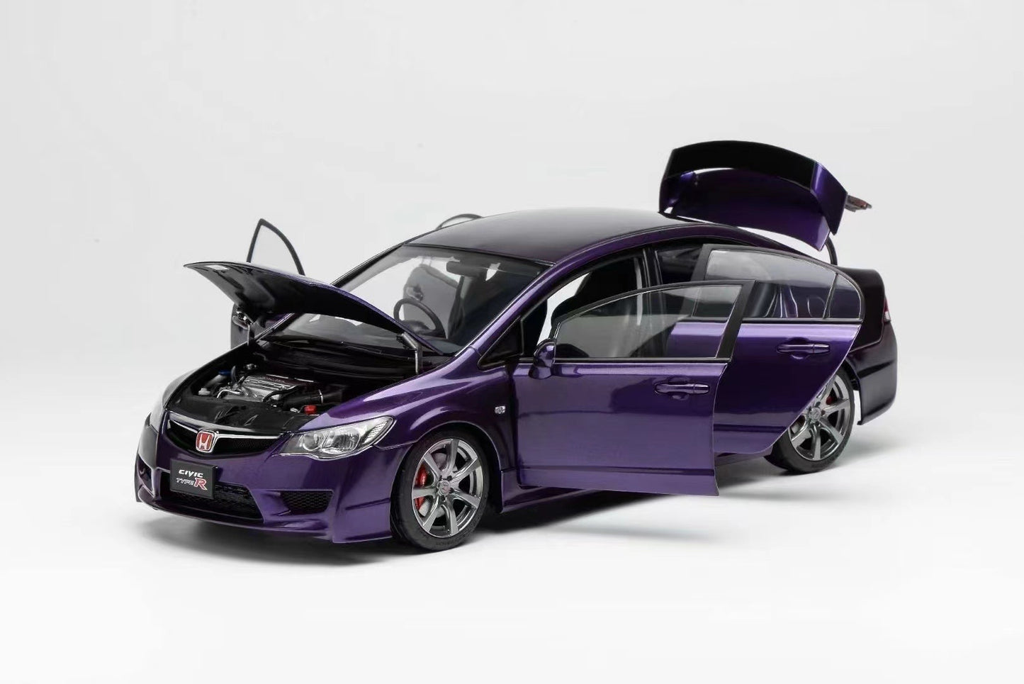 MH 1/18 Honda Civic TYPE R (FD2) 2007 Alloy Fully Opened Simulation Car Model Ornaments