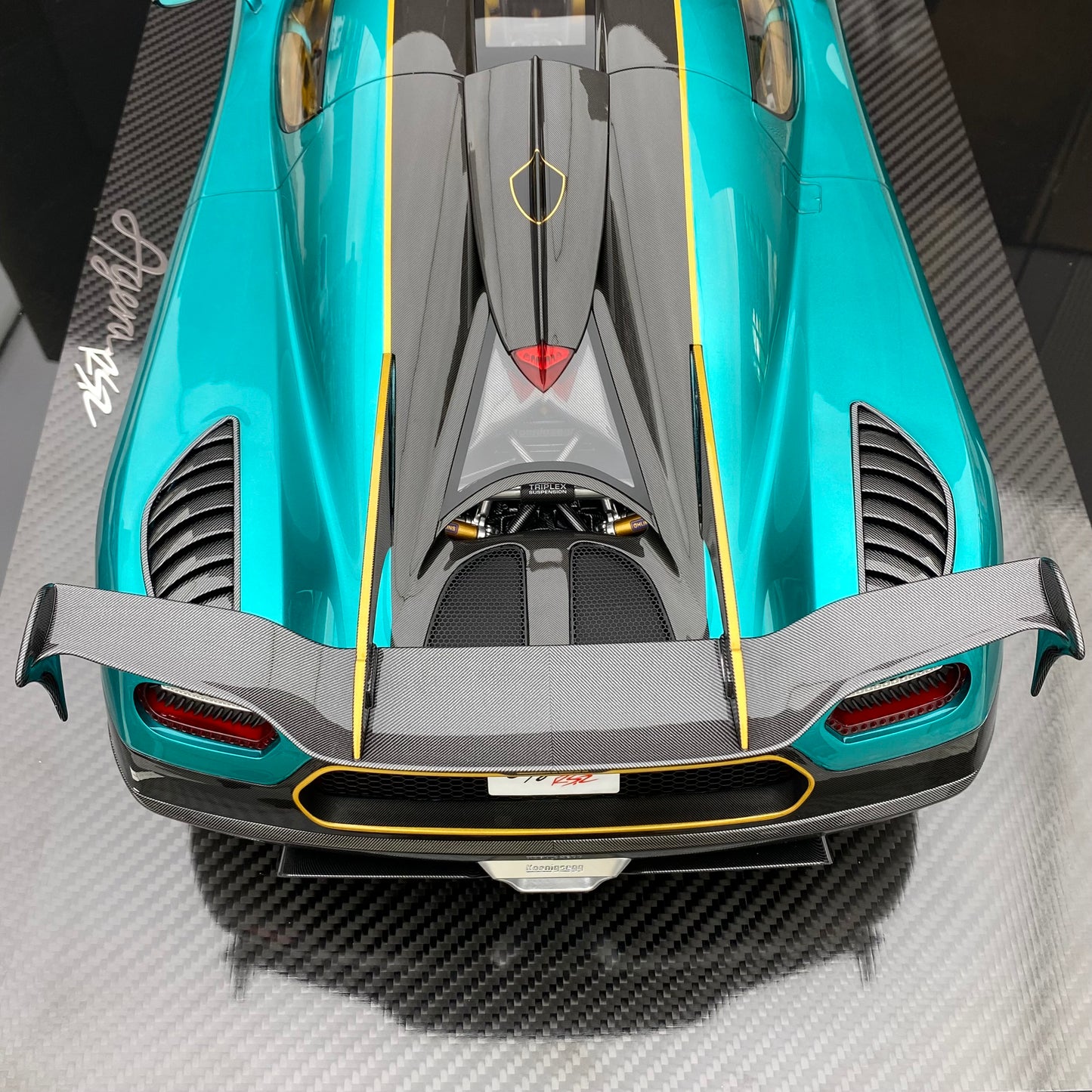 FRONTIART FA 1/8 Koenigsegg Agera RSR Ocean Blue Limited Edition Car Model Ornament