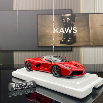 BBR 1/18 Ferrari LaFerrari Carbon Top Red Simulation Car Model Birthday Gift Ornaments