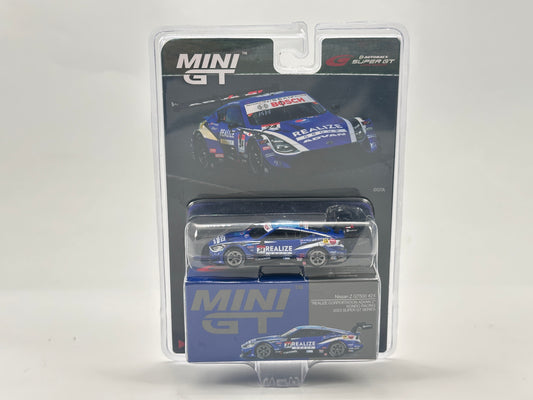 MINIGT 1/64 Nissan Z GT500 #24 REALIZE CORPORATION ADVAN Z Blue Livery Alloy Car Model MGT00850-BL