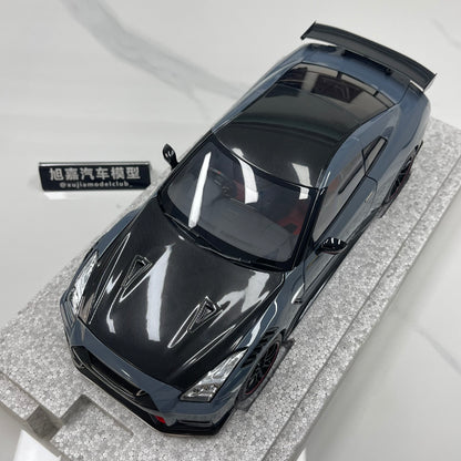 MOTORHELIX 1/18 Nissan GT-R NISMO (R35) Special Edition 2022 Stealth Grey Alloy Model Car