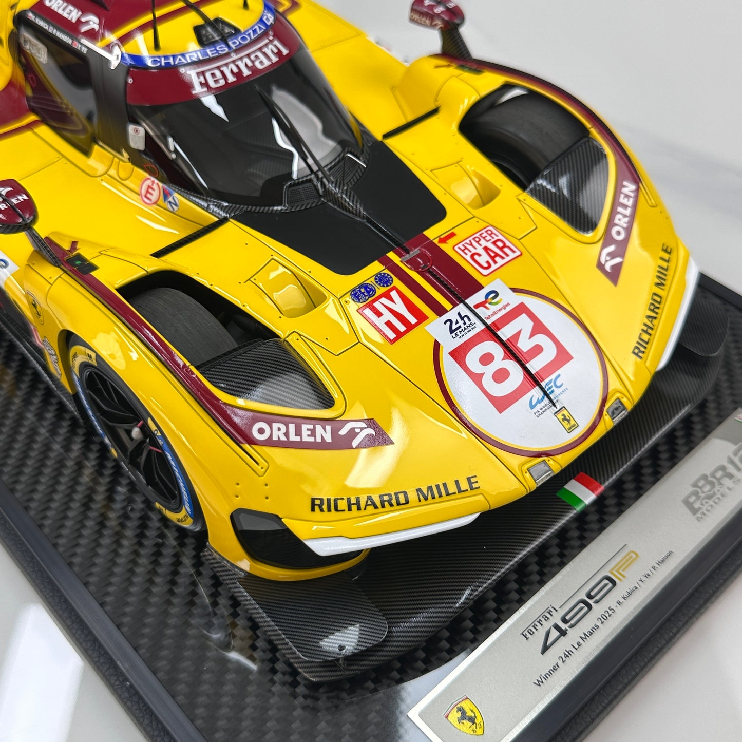 BBR 1/12 Ferrari 499P Le Mans 2025; Ye Yifei, champion, Le Mans #83, BBR1228C