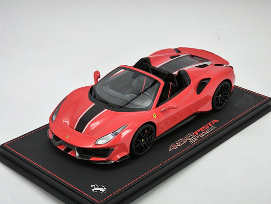 BBR 1/18 Ferrari 488 Pista Spider Standard Red Resin Car Model