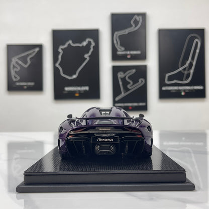 FRONTIART 1/18 Koenigsegg Regera Carbon Purple Limited Edition Model Car