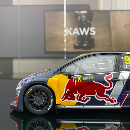 OTTO 1/18 Peugeot 208 WRX S.LOEB BELGIUM GP black paint car model