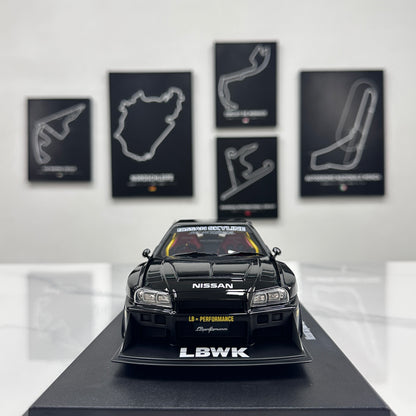 GT Spirit 1/18 Nissan Skyline GTR R34 LB - Super Silhouette Black Livery CLDC049