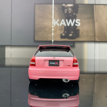 MOTORHELIX 1/18 Honda Civic Type R(EK9) Pink Alloy Fully Open Simulation Car Model