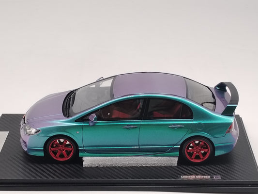 One Model 1/18 Honda CIVIC TYPE-R Color Changing Purple Simulation Car Model Ornaments