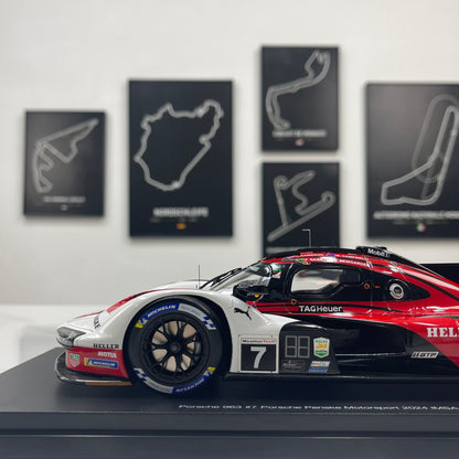 Topspeed 1/18 Porsche 963 #7 Porsche Penske Motorsport 2024 Red & White Livery TS0700