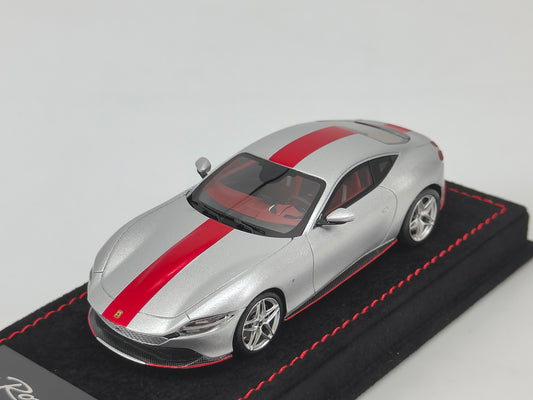 BBR 1/43 Ferrari Roma 30th Anniversary Special Edition Black Velvet Matte Silver Simulation Car Model BBRC236CH30