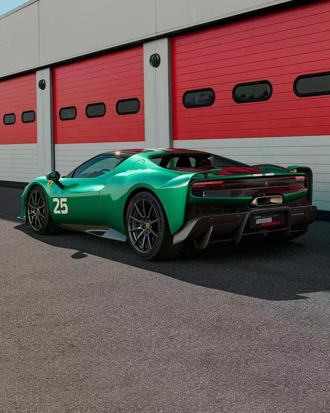BBR 1/18 Ferrari 296 Speciale launch car Verde Nurburgring with livery