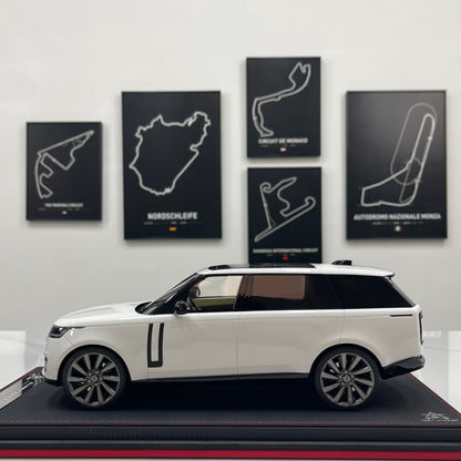 BBA MODEL 1/18 Land Rover Range Rover SVAutobiography Long Wheelbase — White Resin Model Car