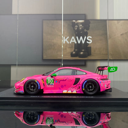 Topspeed 1/18 Porsche 911GT3R#80 Racing 2023 simulation car model collection
