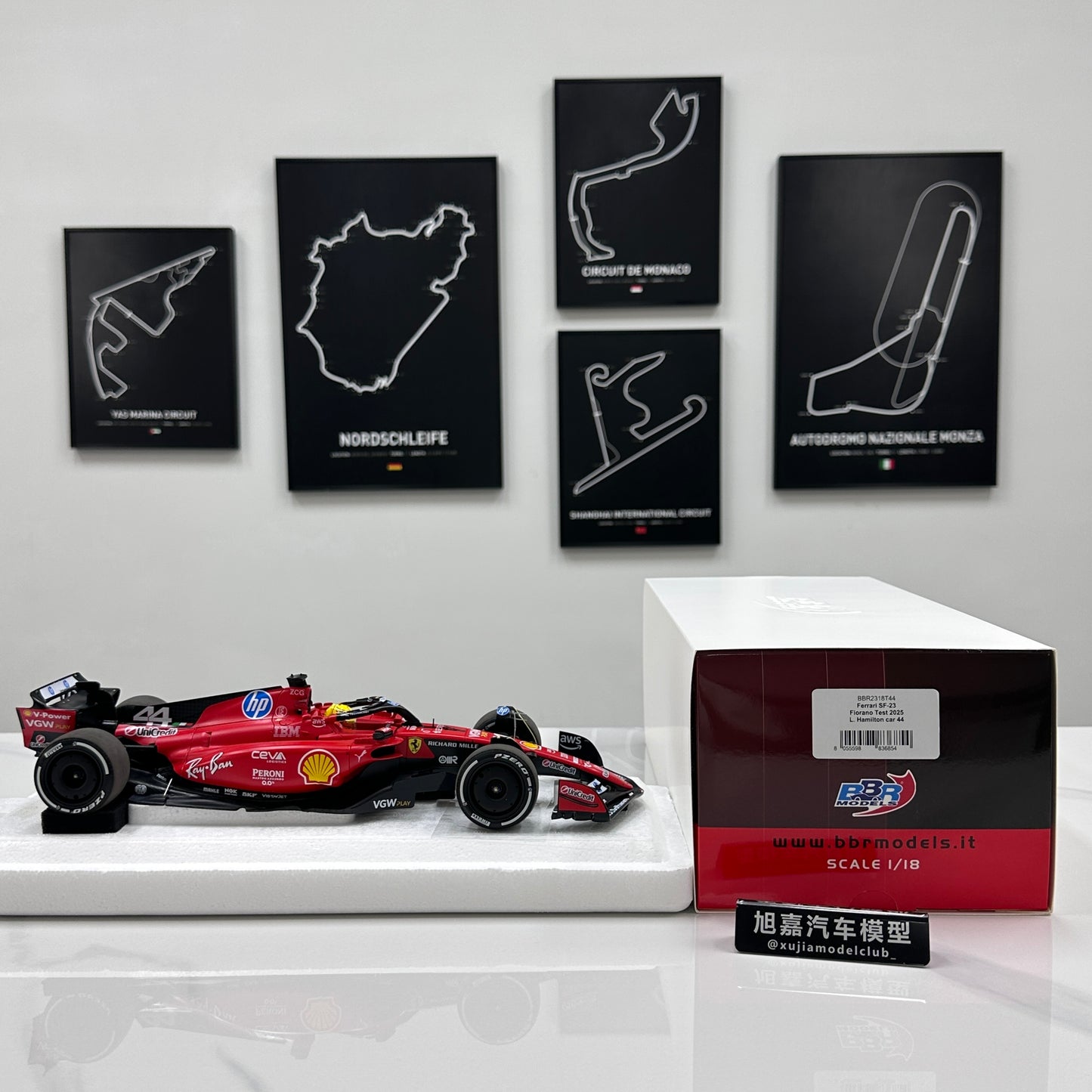 BBR 1/18 Ferrari SF-23 #44 Hamilton Red BBR2318T44