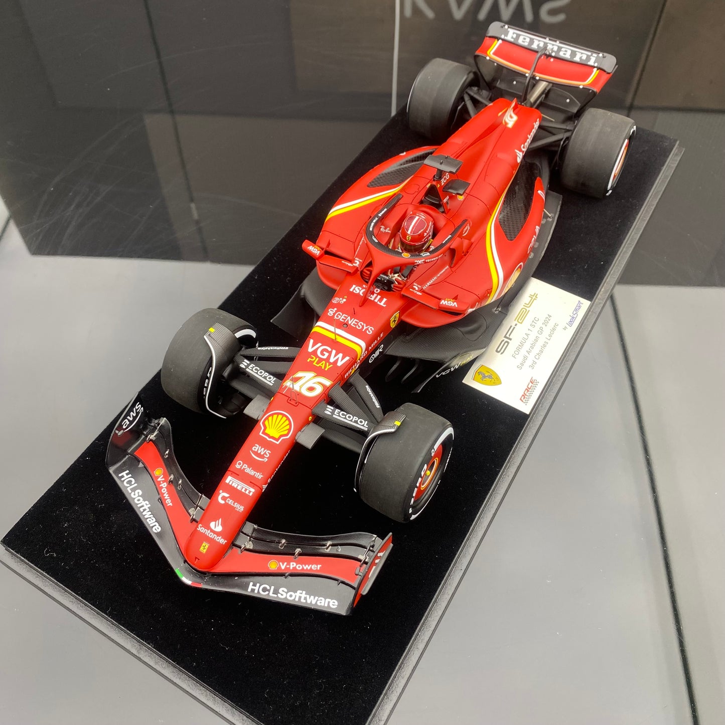 looksmart 1/18 Ferrari SF-24 2024 Saudi Grand Prix F1 third place No. 16 Leclerc
