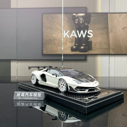 VIP 1/18 Lamborghini SVJ wide body modified car model ornament