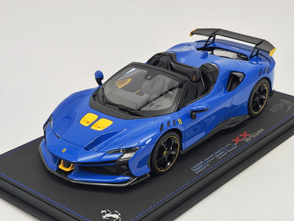 BBR 1/18 Ferrari SF90 XX Spider Blue Resin Closed Model Car