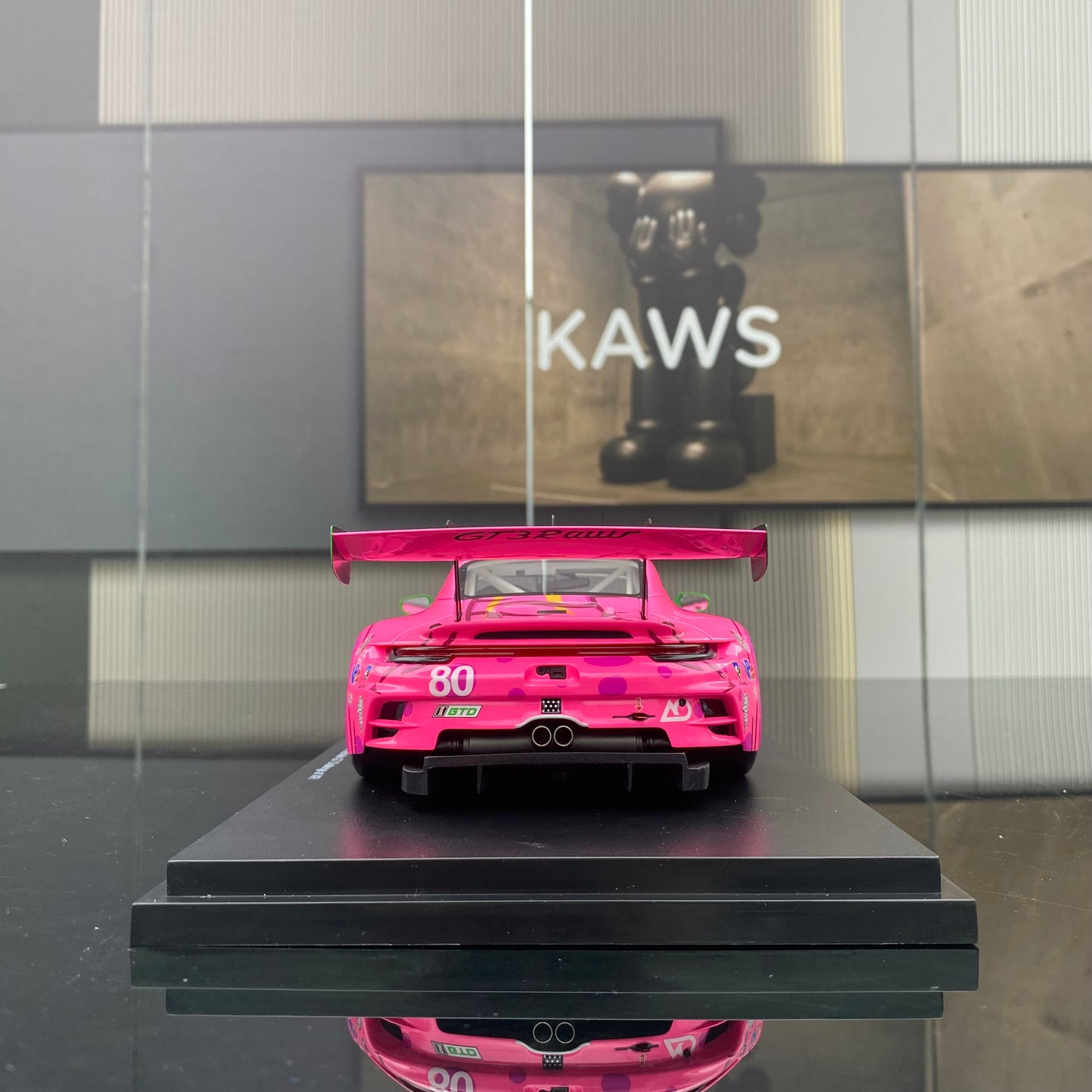 Topspeed 1/18 Porsche 911GT3R#80 Racing 2023 simulation car model collection