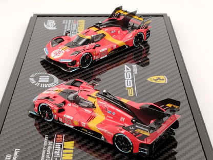 BBR 1/43 Ferrari 499P Hypercar 2023 Pair Set Version Red Model Car