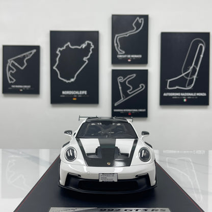 IVY 1/12 Porsche 992 GT3 RS White Wheels Limited Edition Model Car