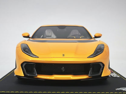 BBR 1/18 Ferrari 812 Competizione Metallic White Simulation Limited Edition Car Model Ornaments