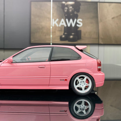 MOTORHELIX 1/18 Honda Civic Type R(EK9) Pink Alloy Fully Open Simulation Car Model