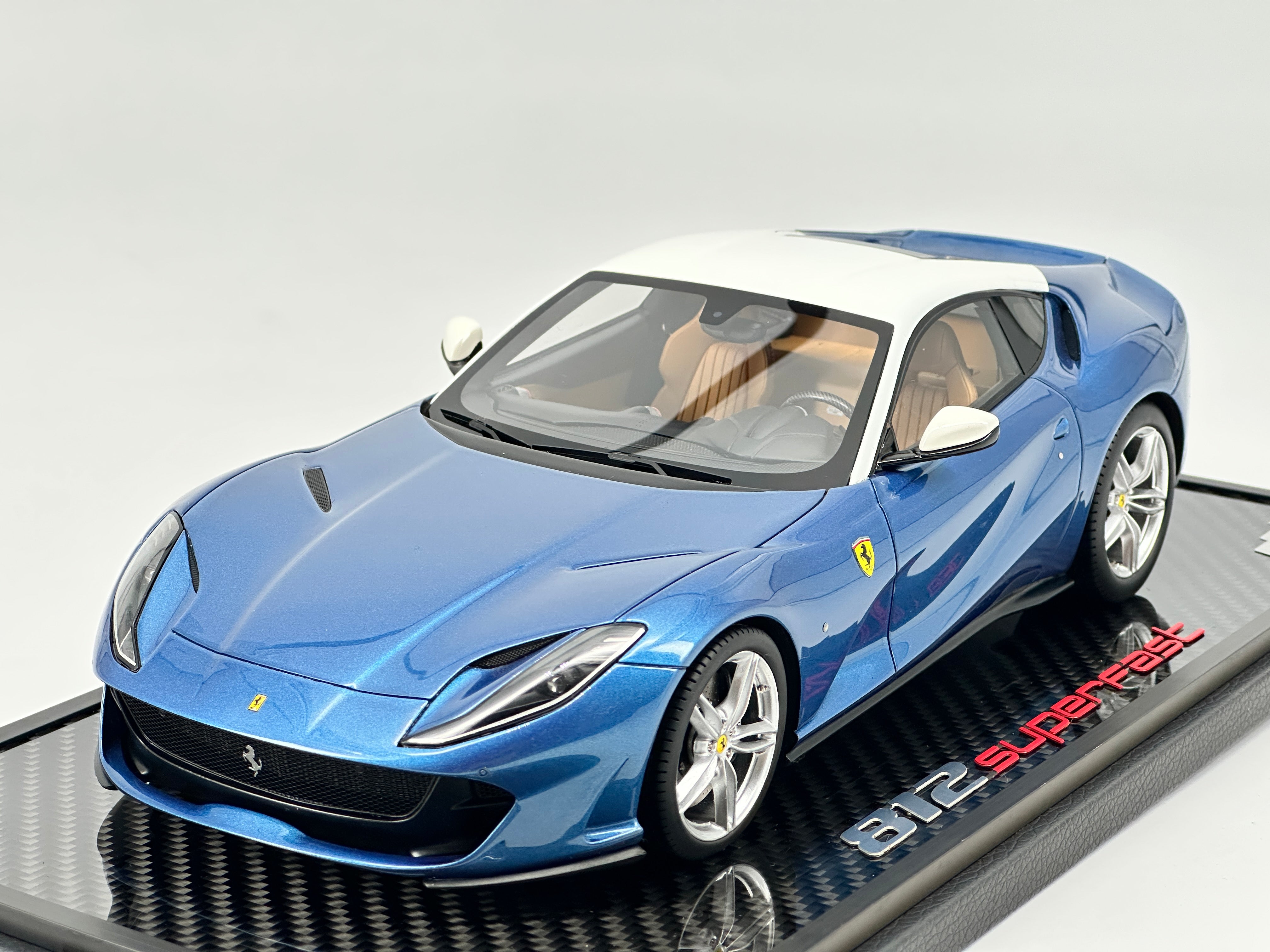 BBR 1/18 Ferrari 812 Superfast Light Metallic Blue Limited