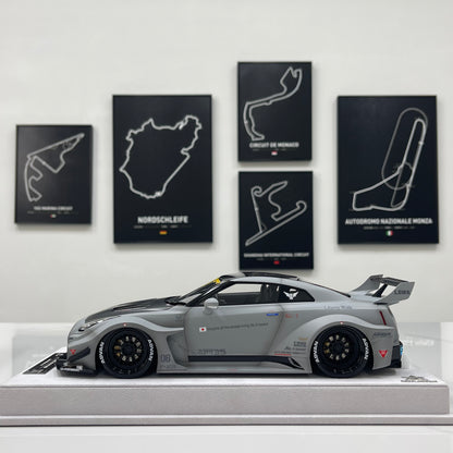 BBA MODEL 1/18 Nissan GTR 35GT-RR Fighter Gray Limited Edition Model Car