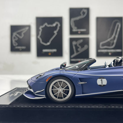 HH Model 1/18 Pagani Huayra – Matte Blue & Carbon Black (HH663)