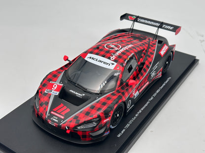 TOPSPEED 1/18 McLaren 720S GT3 Evo #9 Pfaff Motorsports Plaid Red Plaid Resin Model
