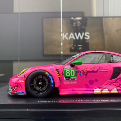 Topspeed 1/18 Porsche 911GT3R#80 Racing 2023 simulation car model collection