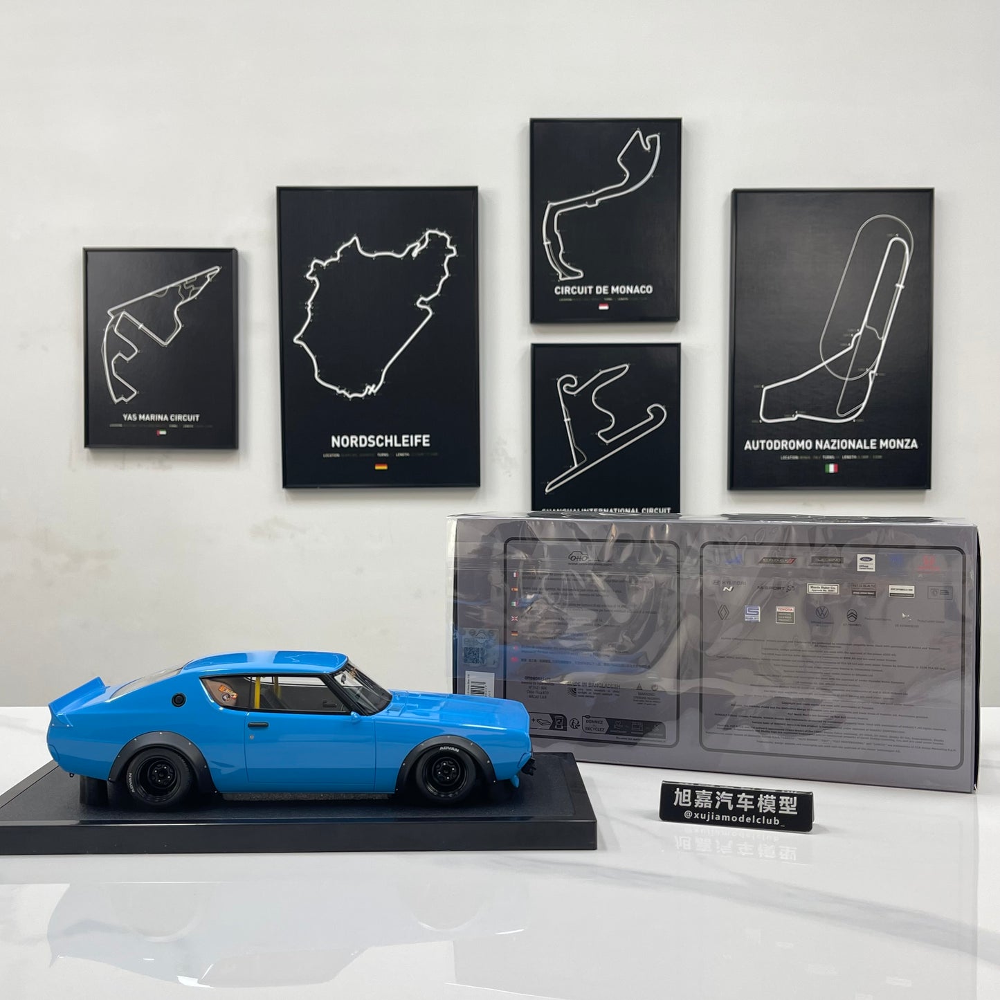 OTTO 1/18 Nissan Skyline 2000 GT-R (KPGC110) by LB-Works - Blue (OT1210)