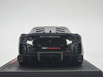 BBR 1/18 Ferrari 812 Competizione Metallic Black Limited Edition Car Model Ornaments