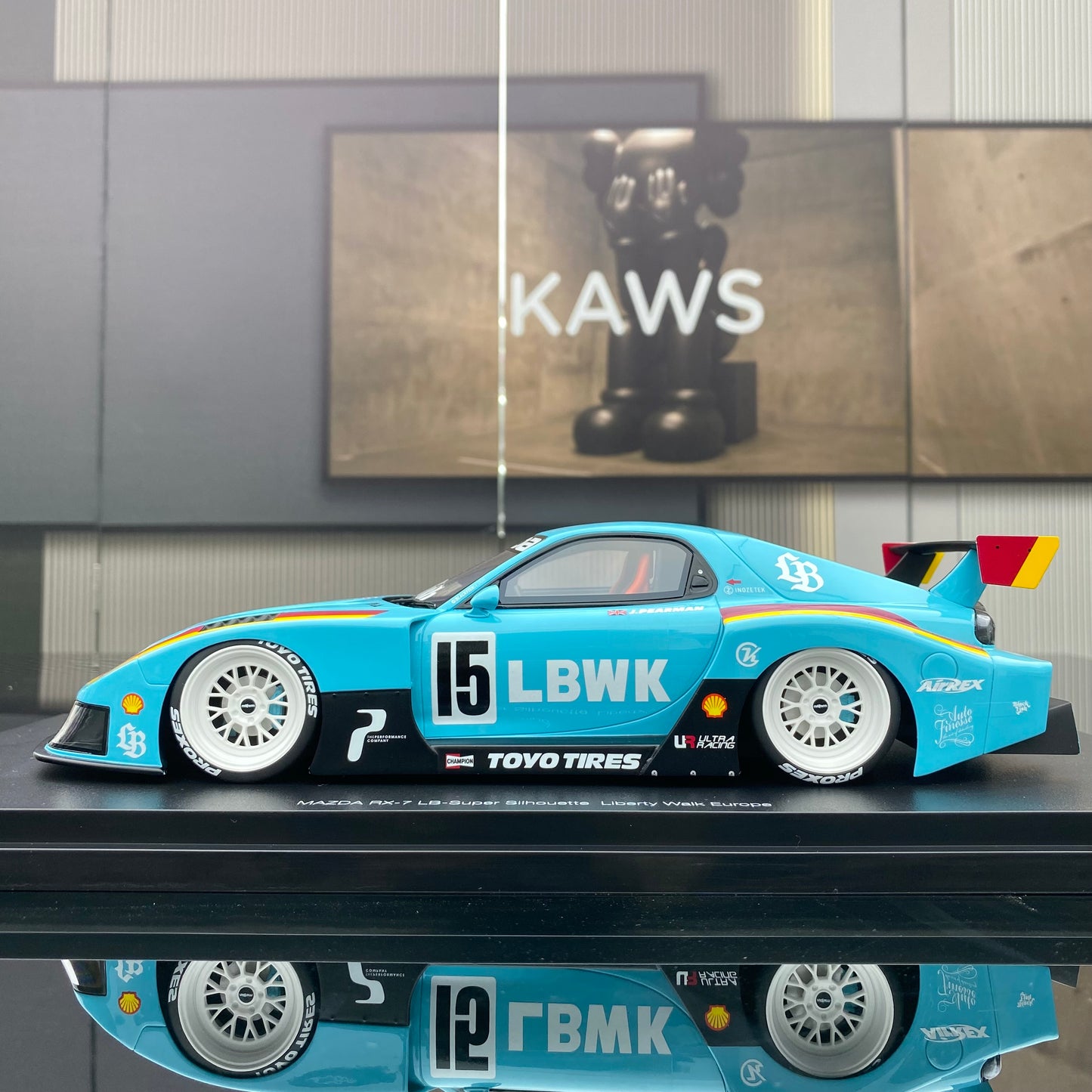 Topspeed 1/18 Mazda RX-7 LB- Super Silhouette Liberty Walk Europe Limited Edition Car Model Ornament