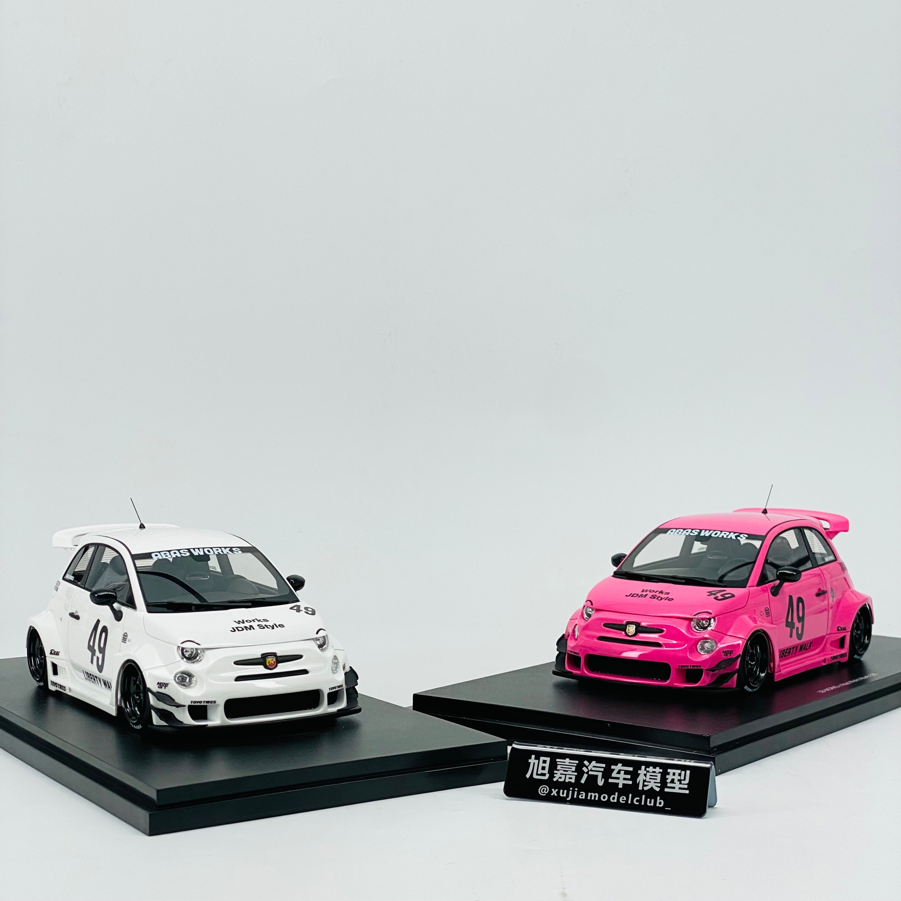 Topspeed 1/18 Abarth 595 LBWK simulation car model – Cigar