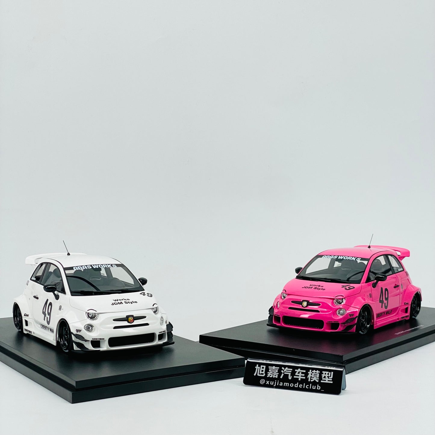 Topspeed 1/18 Abarth 595 LBWK simulation car model