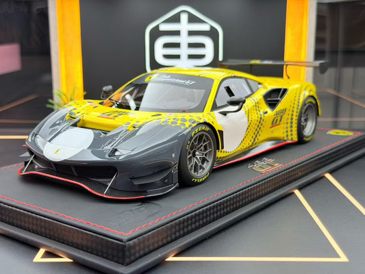 BBR 1/18 Ferrari 488 Modificata Yellow/Matt Silver Limited 248 pcs 230/248 DDJ007