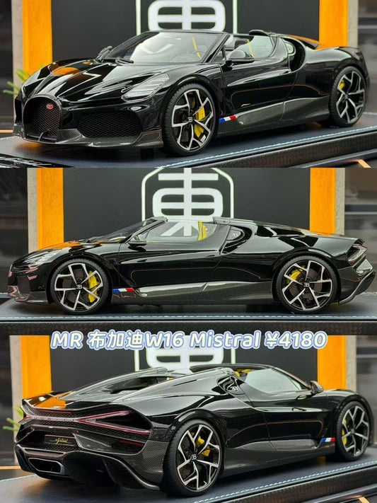MR 1:18 Bugatti W16 Mistral Black 26/399 DDJ047
