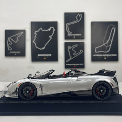 HH Model 1/18 Pagani Huayra Silver & Black Carbon HH662