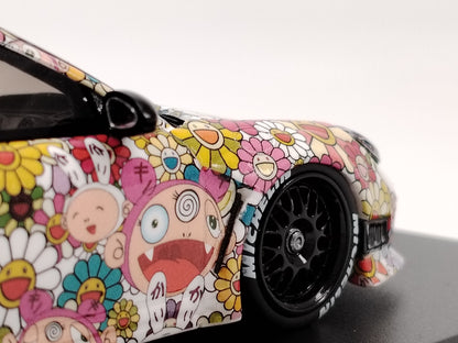 GT Spirit 1/43 Porsche 997 LBWK Sunflower Simulation Car Model Ornaments