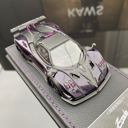 Adorno de coche PEAKO 1/43 Pagani Zonda Zun de edición limitada en carbono morado