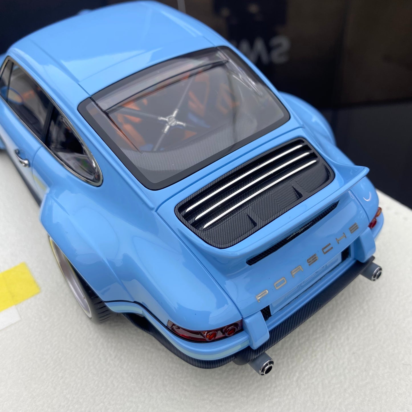MAKEUP 1/18 Porsche Singer 911 DLS Gulf Blue Limited Edition Car Model Ornament