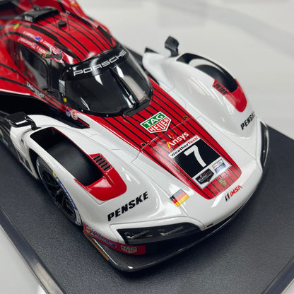 Topspeed 1/18 Porsche 963 #7 Porsche Penske Motorsport 2024 Red & White Livery TS0700