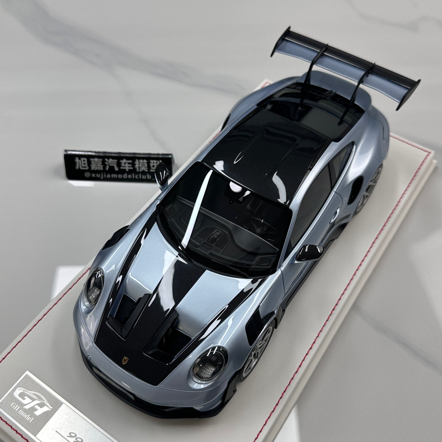 GH MODEL 1/18 Porsche 992 GT3RS Ice Blue Limited Edition Model Car