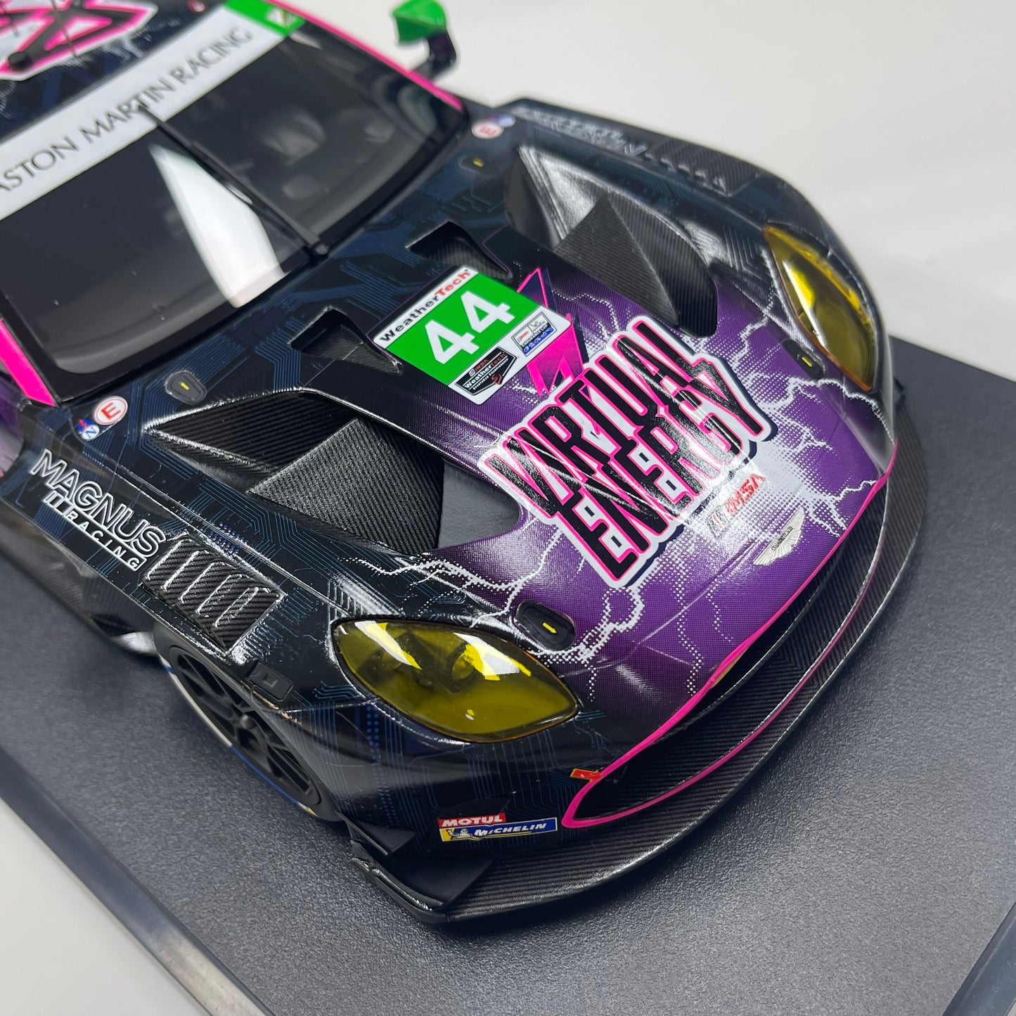 TopSpeed 1/18 Aston Martin Vantage GT3 Evo #44 Magnus Racing Black/Purple Livery (TS0690)