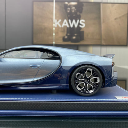 MR 1/18 Bugatti Chiron Profilee Atlantic Blue Limited Edition Car Model Ornament