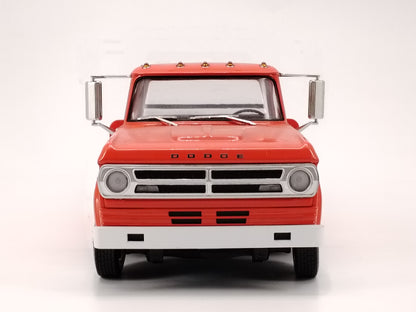 ACME 1/18 Dodge D300 RAMP TRUCK Orange Trailer Simulation Car Model