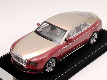 HH Model 1/18 Rolls-Royce Spectre Cherry Red/Champagne Gold Simulation Car Model