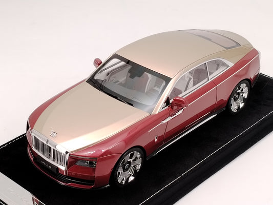 HH Model 1/18 Rolls-Royce Spectre Cherry Red/Champagne Gold Simulation Car Model
